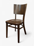 Solid Beechwood Restaurant Chair with Veneer Seat – Dark Walnut