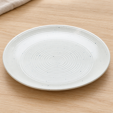 236370 white round plate in a table setting