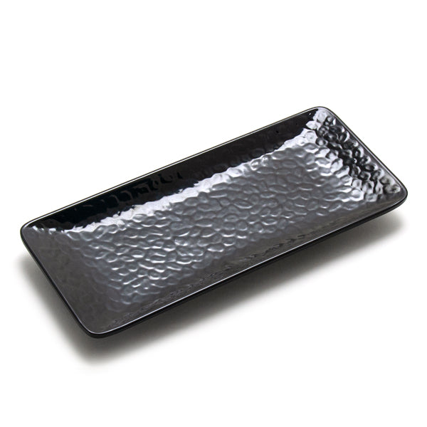 11-1/4"X5" Melamine Rectangular Plate, Black