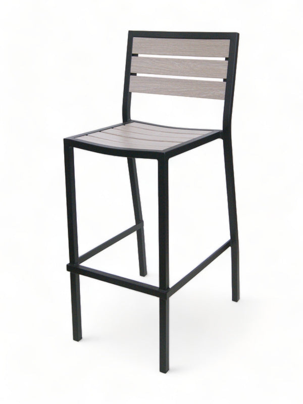 Stackable All-Aluminum Slat Patio Barstool