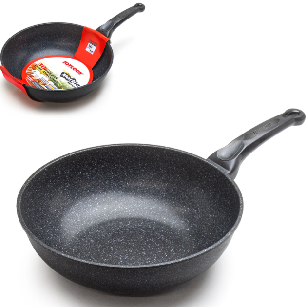 Marble Cast Wok Pan 12"