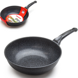 Marble Cast Wok Pan 12"
