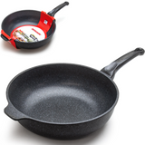 Marble Cast Wok Pan 13"