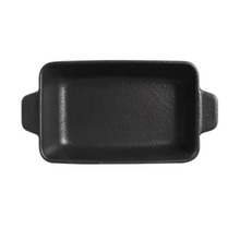 8″ × 4¼″ Textured Black Ceramic Rectangular Baking Dish — 12 oz