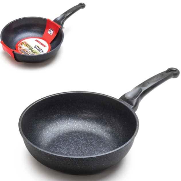Marble Cast Wok Pan 10"