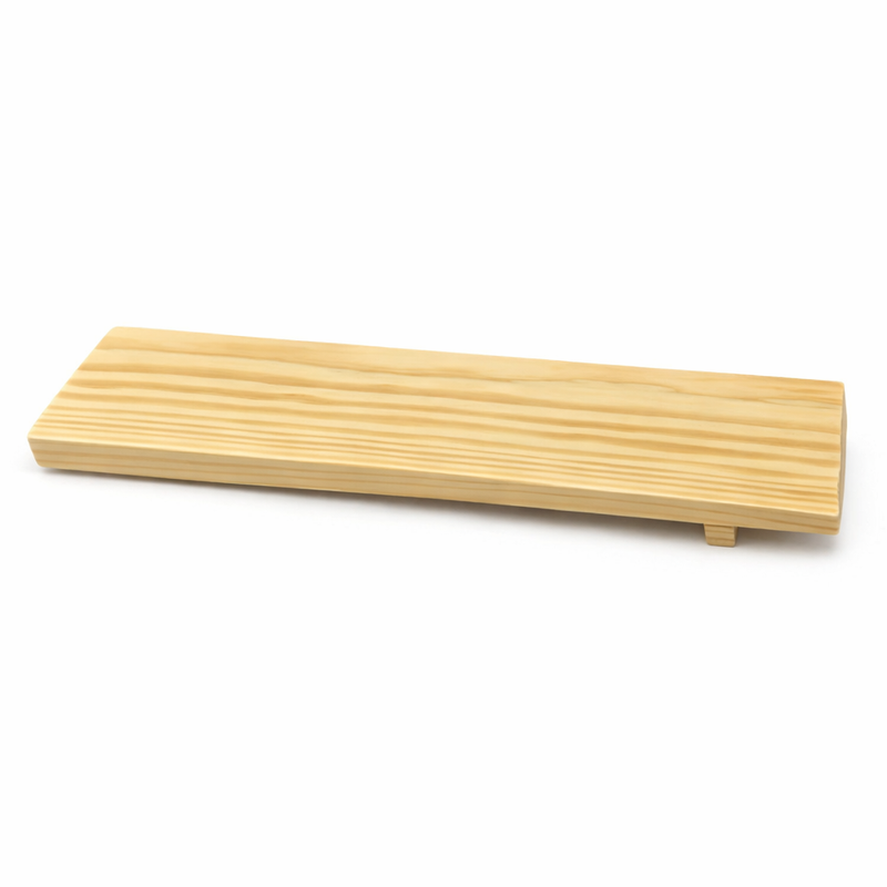 DJ-WDGT30 narrow natural-wood serving board with short feet