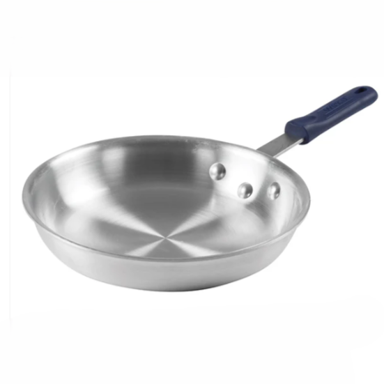 Fry Pan 14" Alu. Natural Finish Silicone Handle