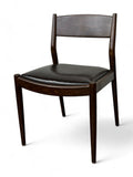 Solid Beechwood Restaurant Chair with Dark Brown Padded Seat – Dark Walnut
