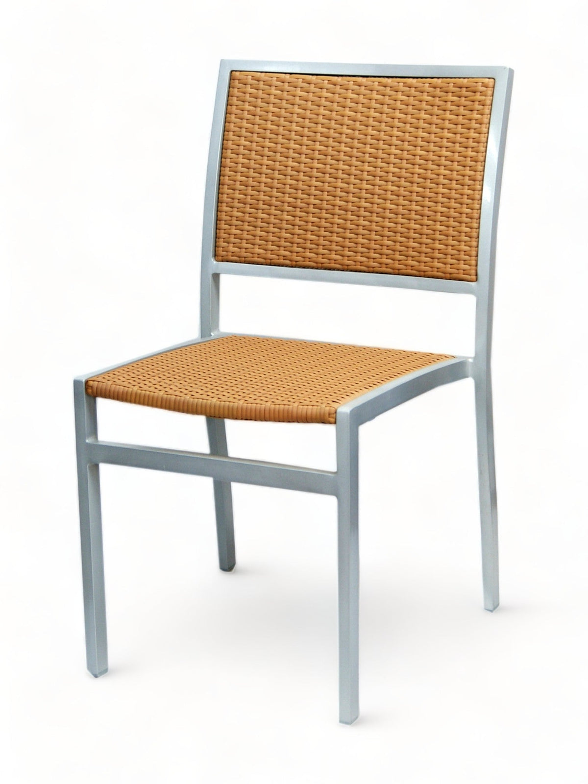 Honey Wicker Patio Side Chair