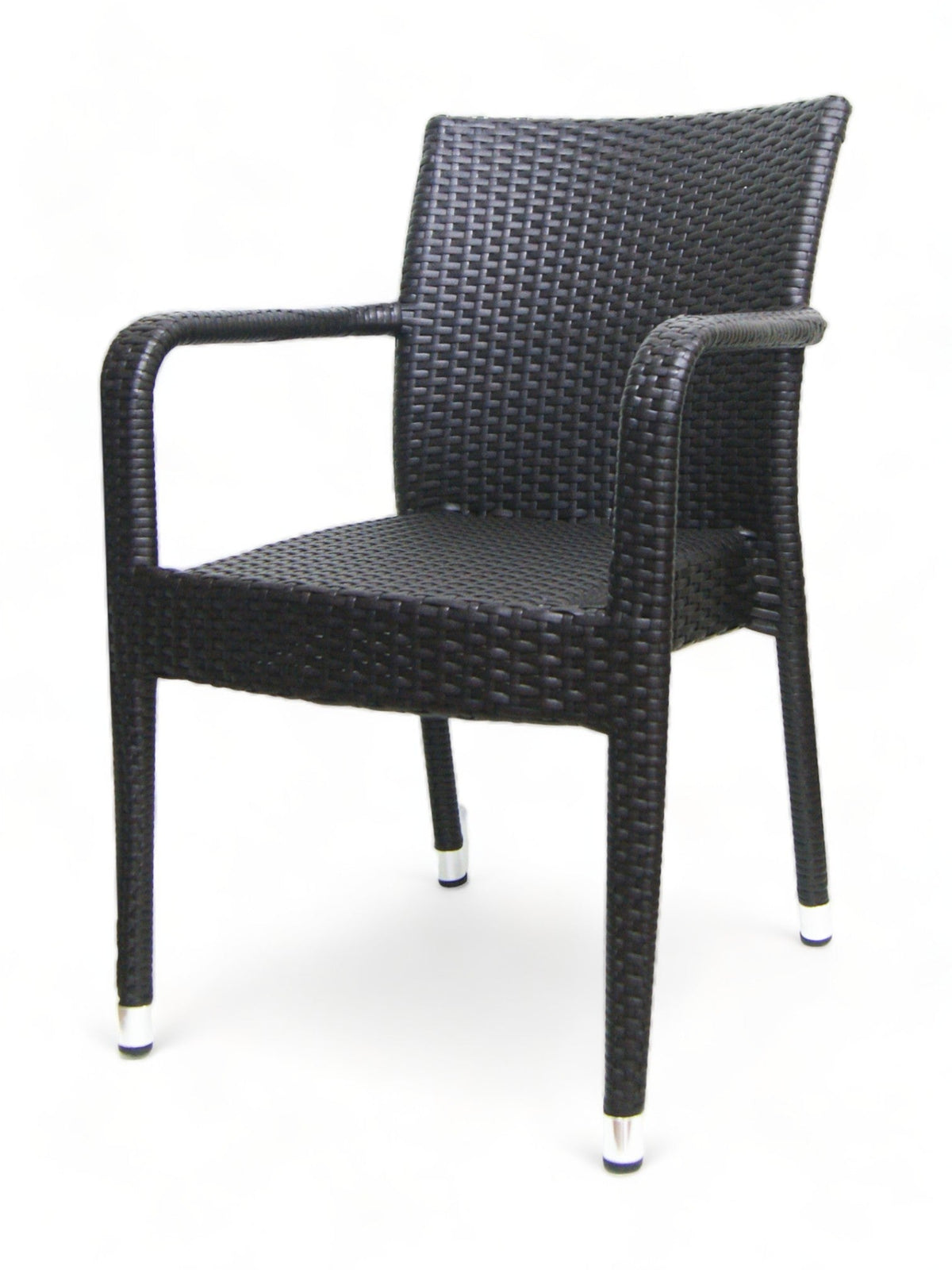 Coffee Wicker Patio Armchair