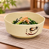 605E-E Melamine Petal Bowl 5-3/8", Eggplant — styled serving scene