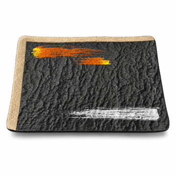 7-7/8" x 5-1/2" Melamine Rectangular Plate, Brush Painting