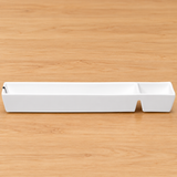 A5980 white divided rectangular dish in a clean studio setting