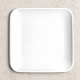 A670-01 white square plate in a neutral tabletop setting