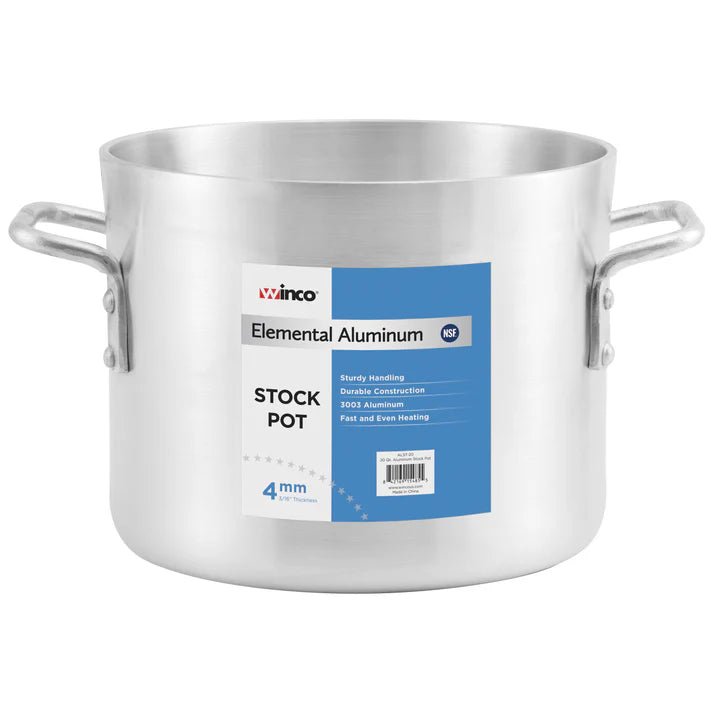 50QT STOCK POT (NSF). Elemental AL. 4mm,  16.25"D x 15H"