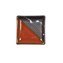 Square Porcelain Plate 5", Terracotta
