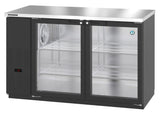 Hoshizaki BB59-G 59.5" Black Vinyl Glass Door Back Bar Refrigerator