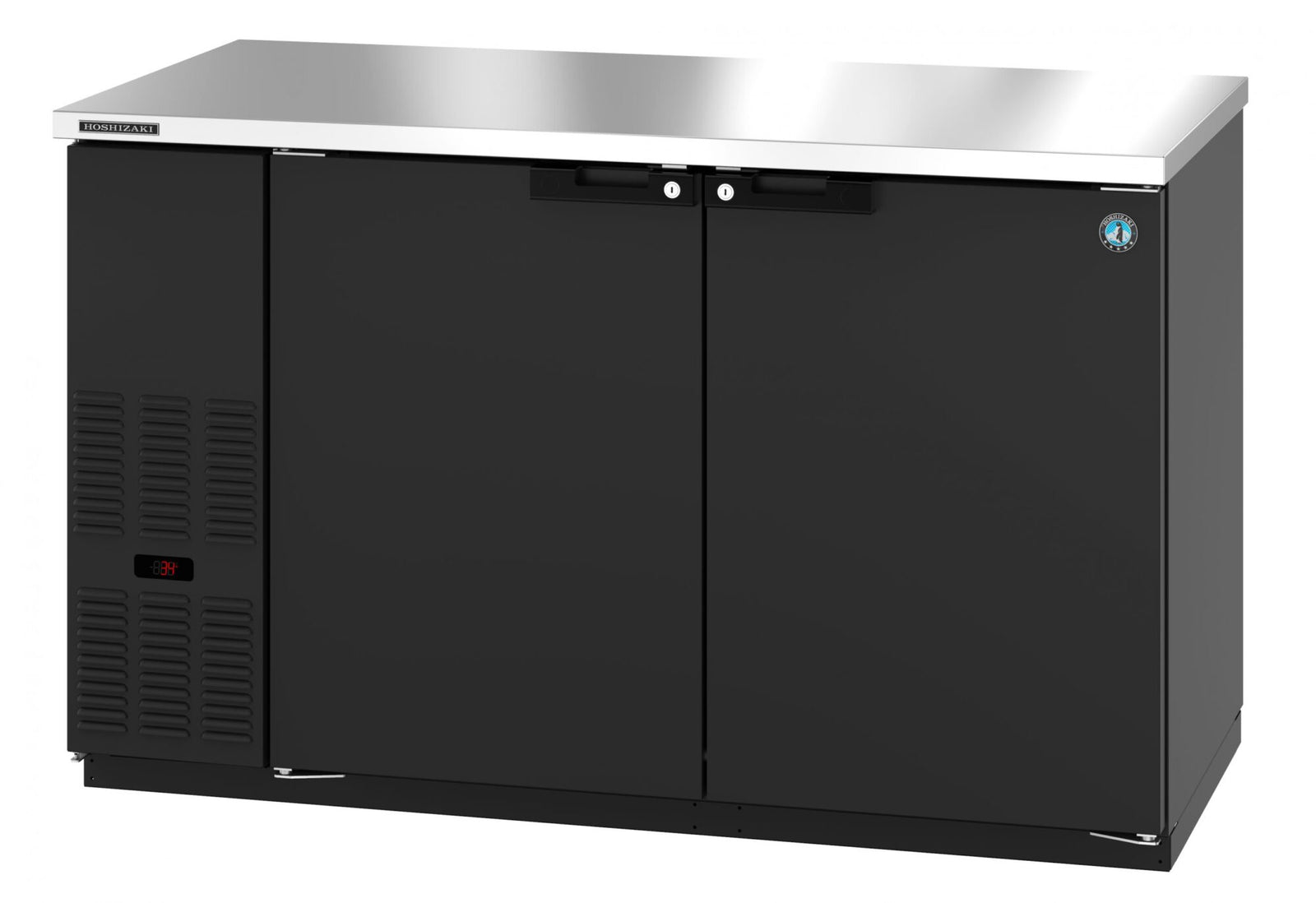 Hoshizaki BB59 59.5" Black Vinyl Solid Door Back Bar Refrigerator