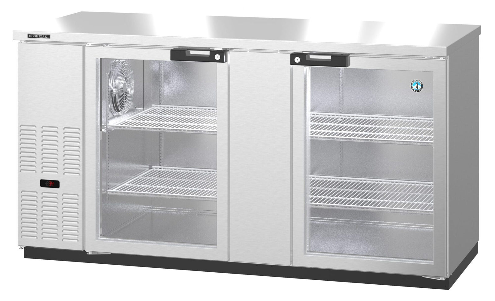 Hoshizaki BB69-G-S 69.5" Stainless Steel Glass Door Back Bar Refrigerator