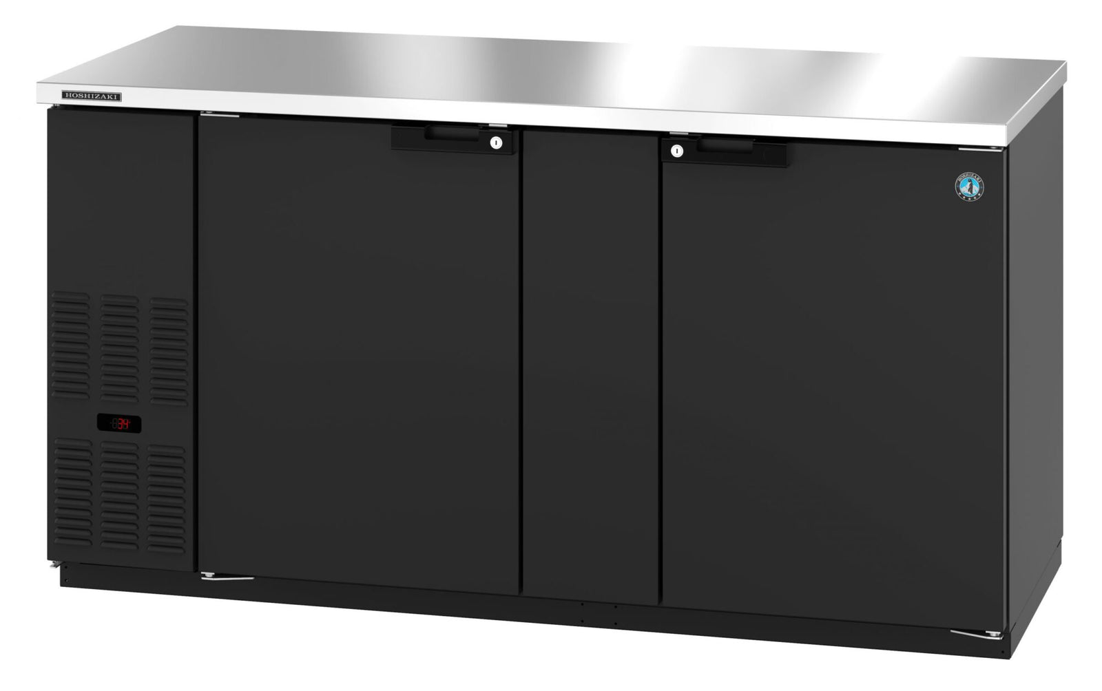 Hoshizaki BB69 69.5" Black Vinyl Solid Door Back Bar Refrigerator