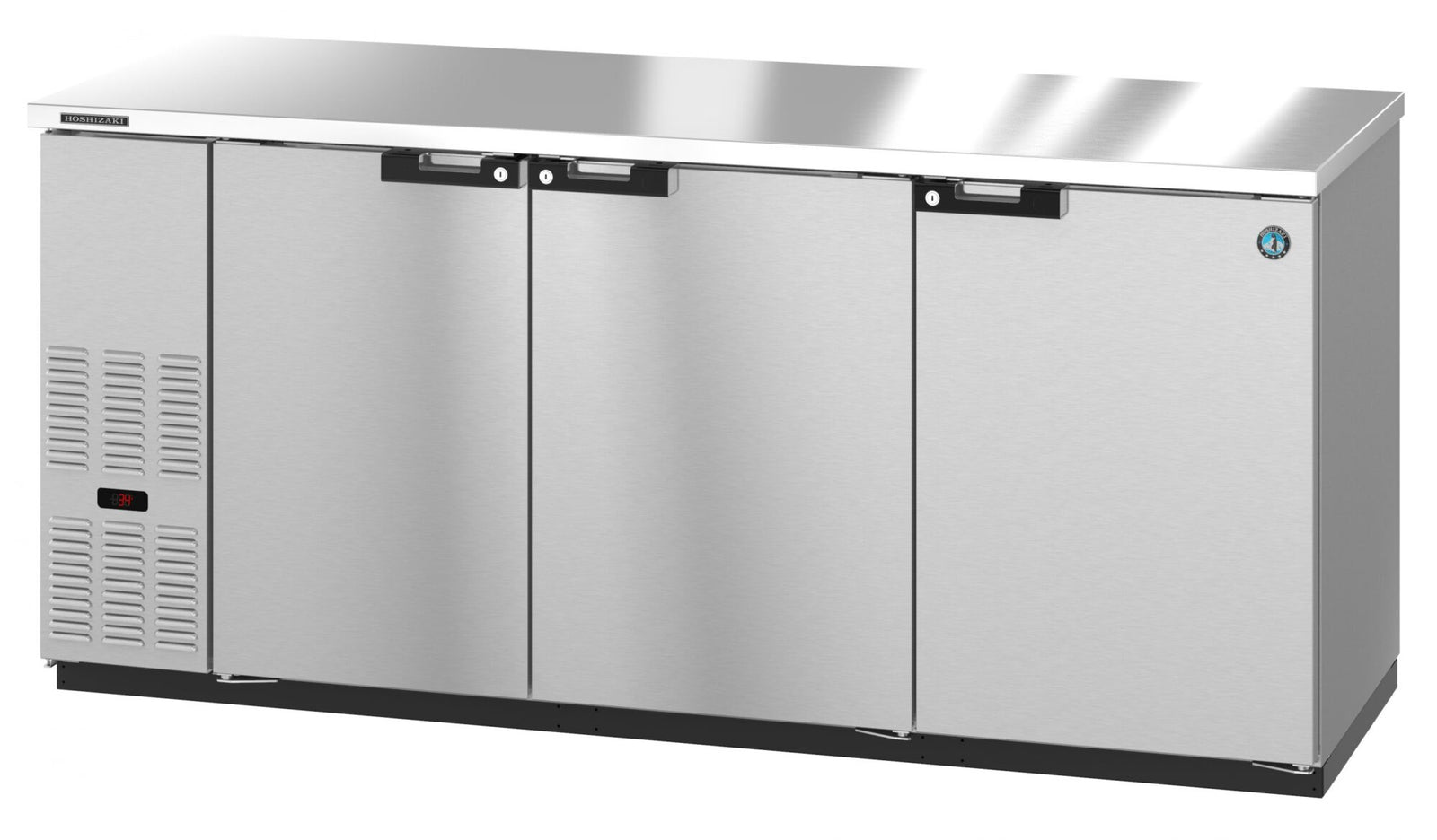 Hoshizaki BB80-S 80" Stainless Steel Solid Door Back Bar Refrigerator