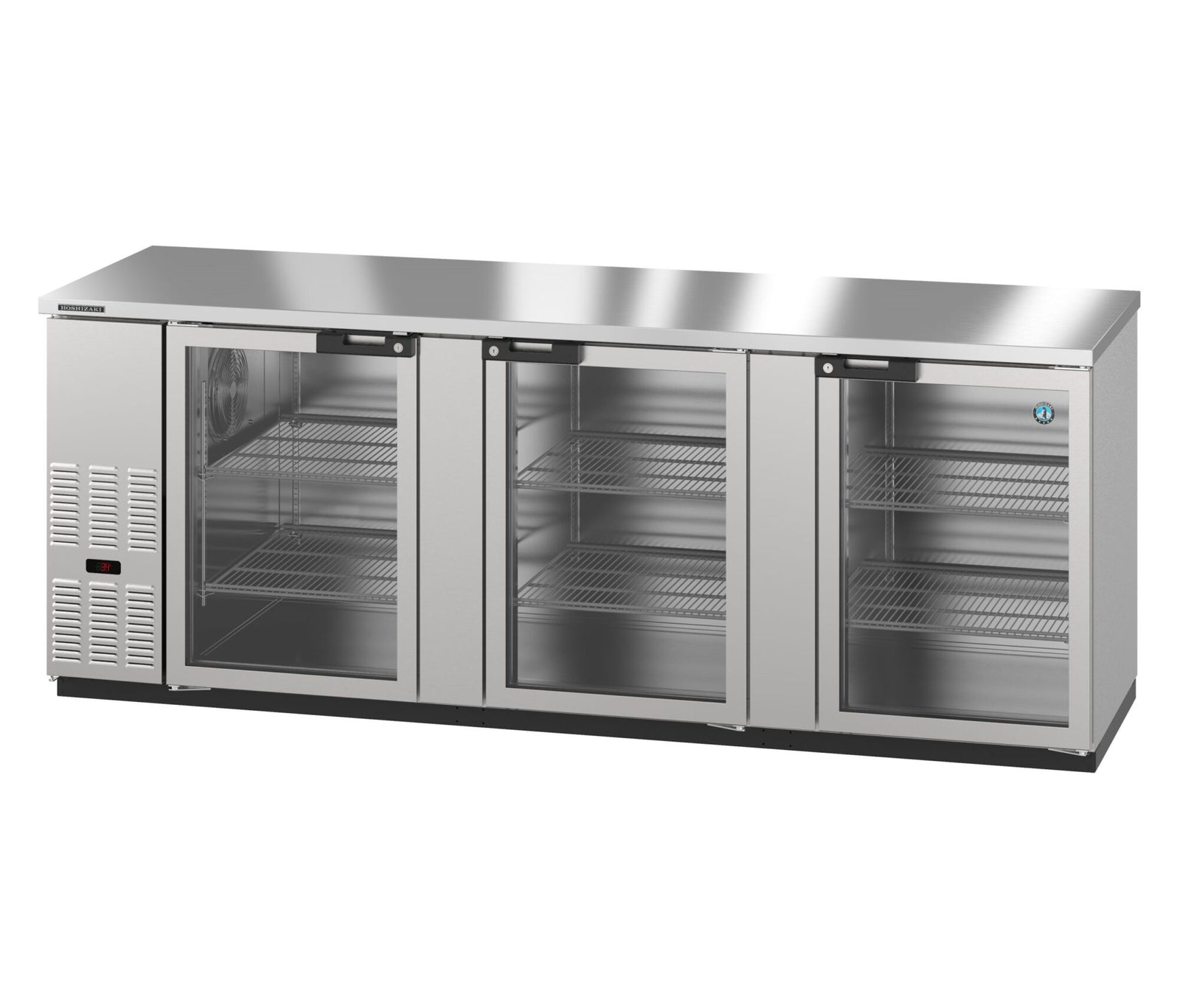 Hoshizaki BB95-G-S 95.5" Stainless Steel Glass Door Back Bar Refrigerator