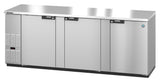Hoshizaki BB95-S 95.5" Stainless Steel Solid Door Back Bar Refrigerator
