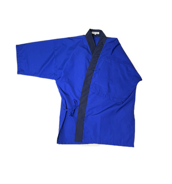 Sushi Chef Coat, Happy Coat Blue -(LL)
