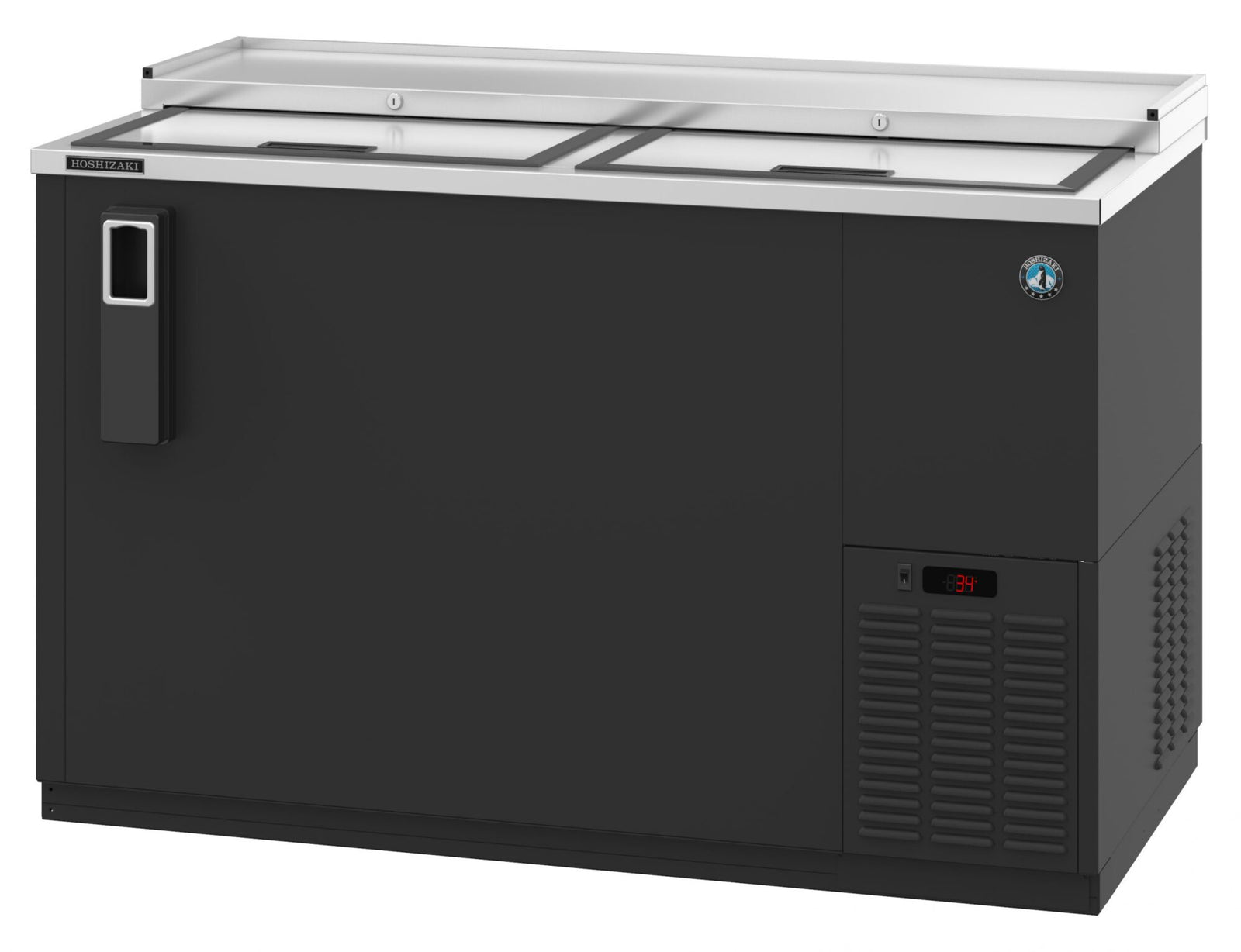 Hoshizaki CC50 50.5" Black Vinyl Slide-Top Bottle Cooler