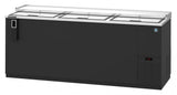 Hoshizaki CC80 80" Black Vinyl Slide-Top Bottle Cooler