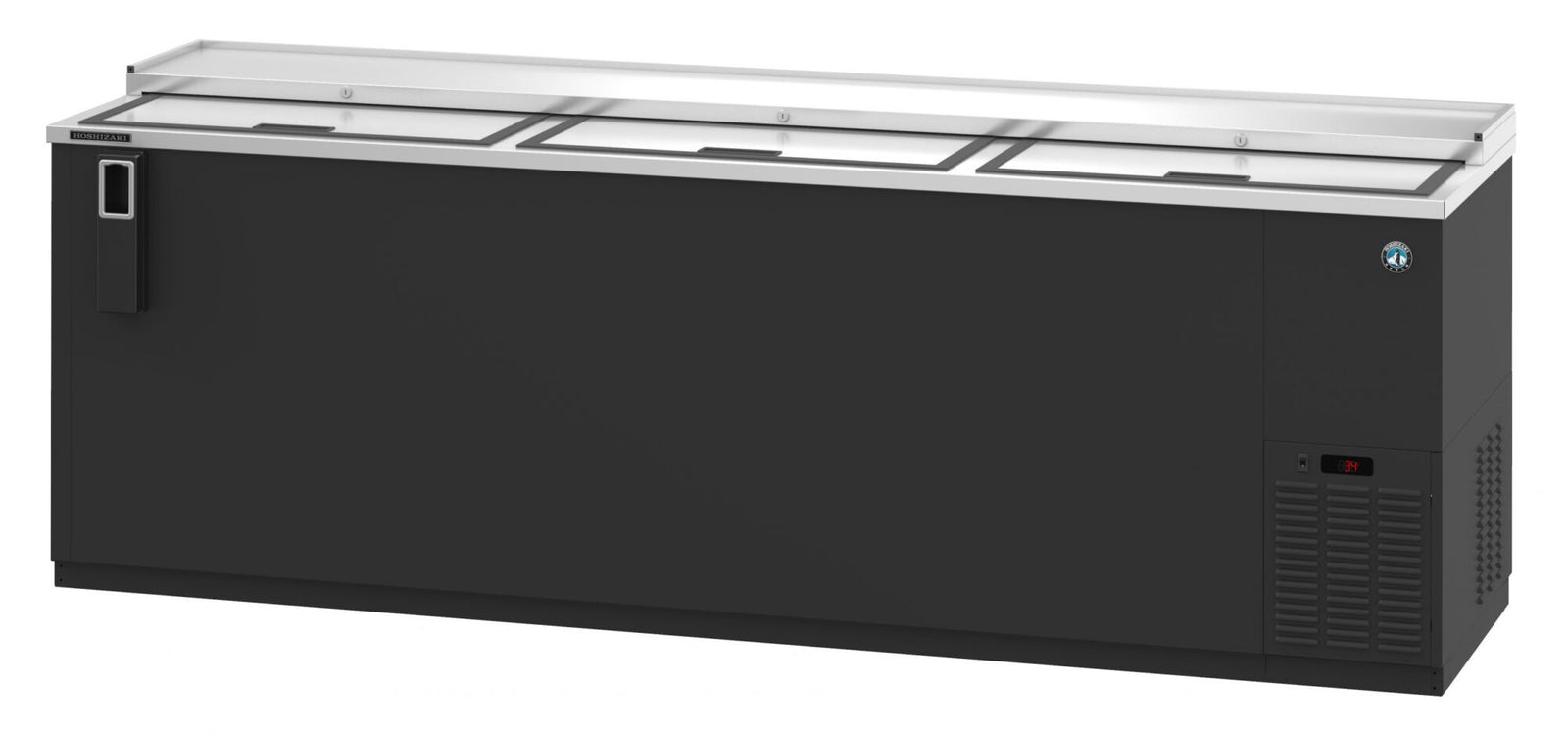 Hoshizaki CC95 95" Black Vinyl Slide-Top Bottle Cooler