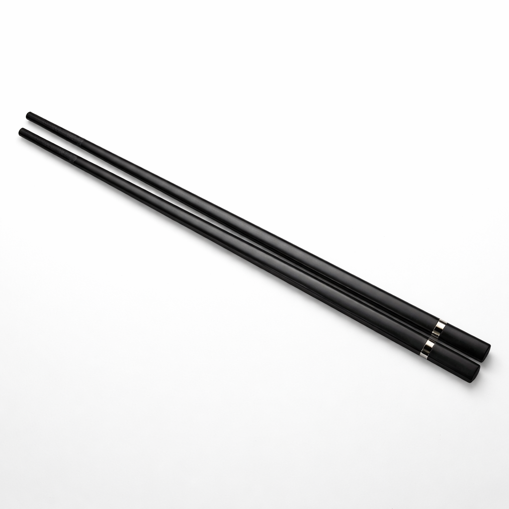 Chopsticks – Matte Black with Silver Accent