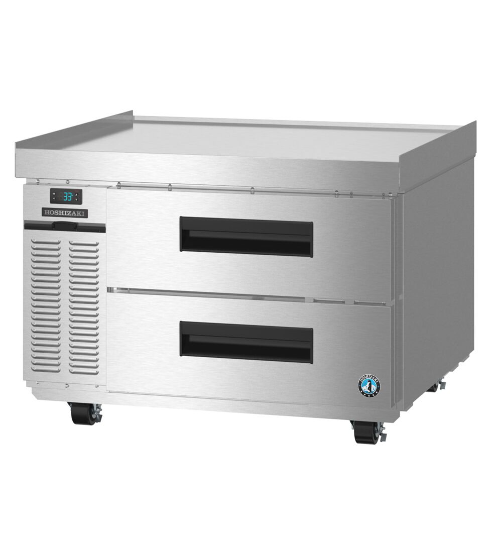 Hoshizaki CR36B-L 36" Stainless Steel Low-Profile Chef Base Refrigerator - Left Side Condenser