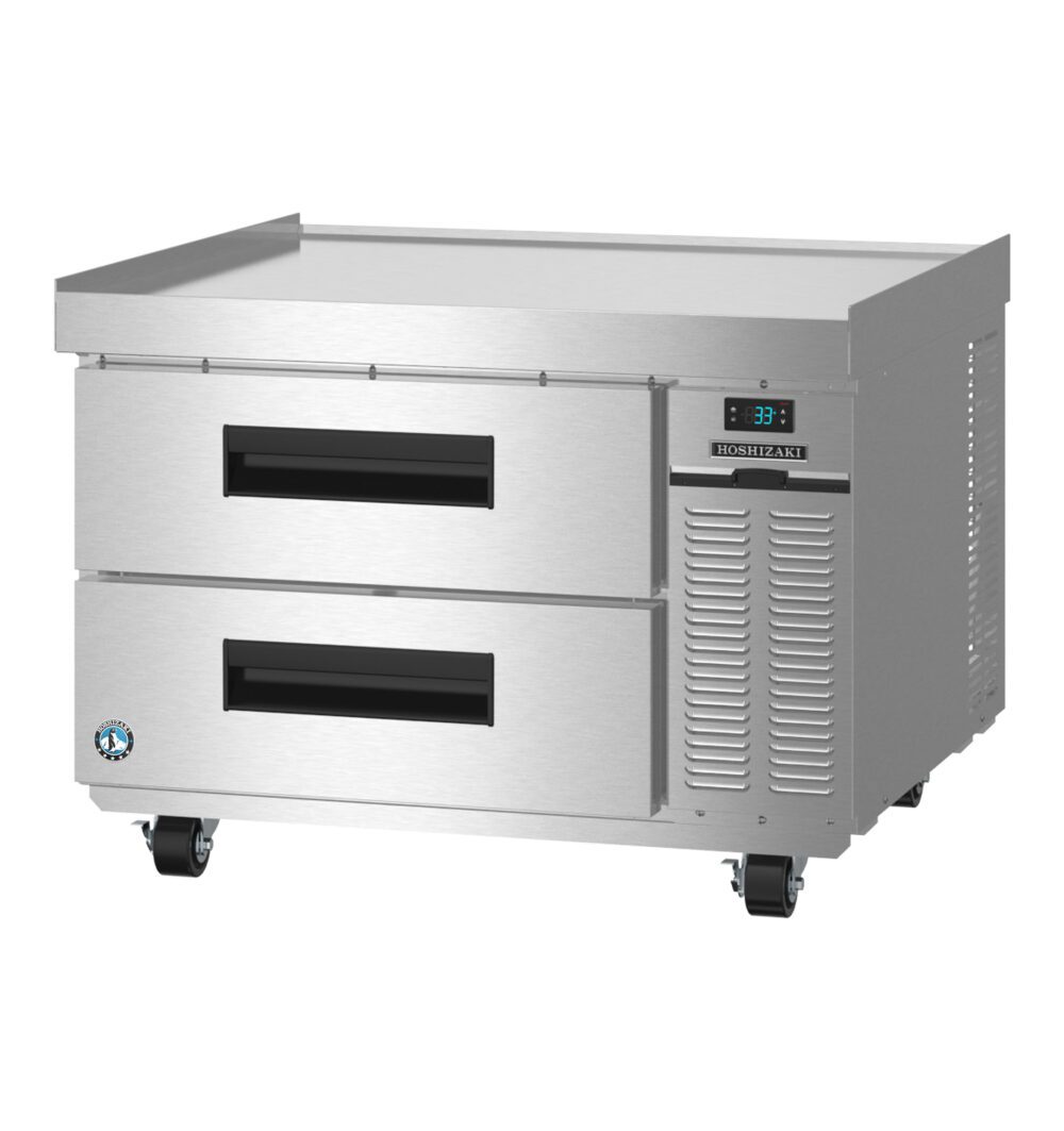 Hoshizaki CR36B 36" Stainless Steel Low-Profile Chef Base Refrigerator - Right Side Condenser