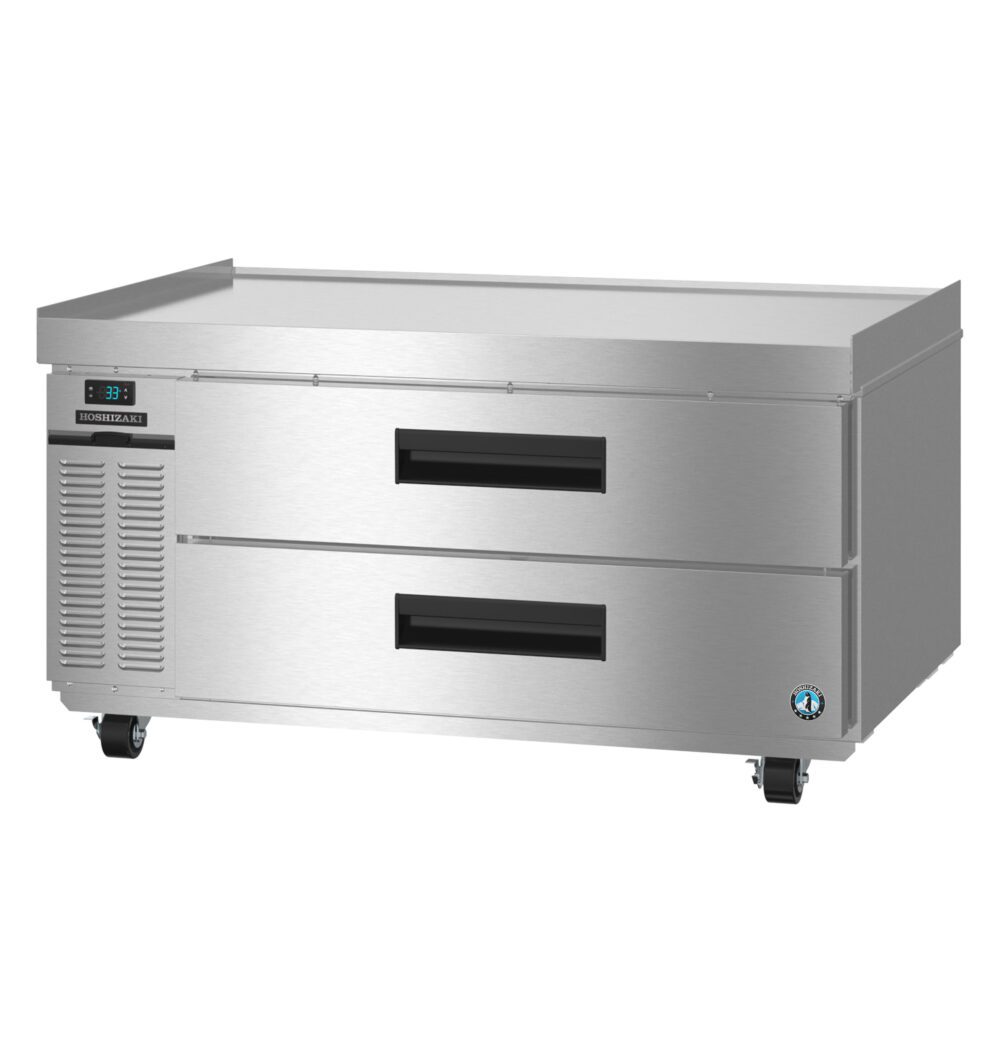Hoshizaki CR49B-L 49" Stainless Steel Low-Profile Chef Base Refrigerator - Left Side Condenser