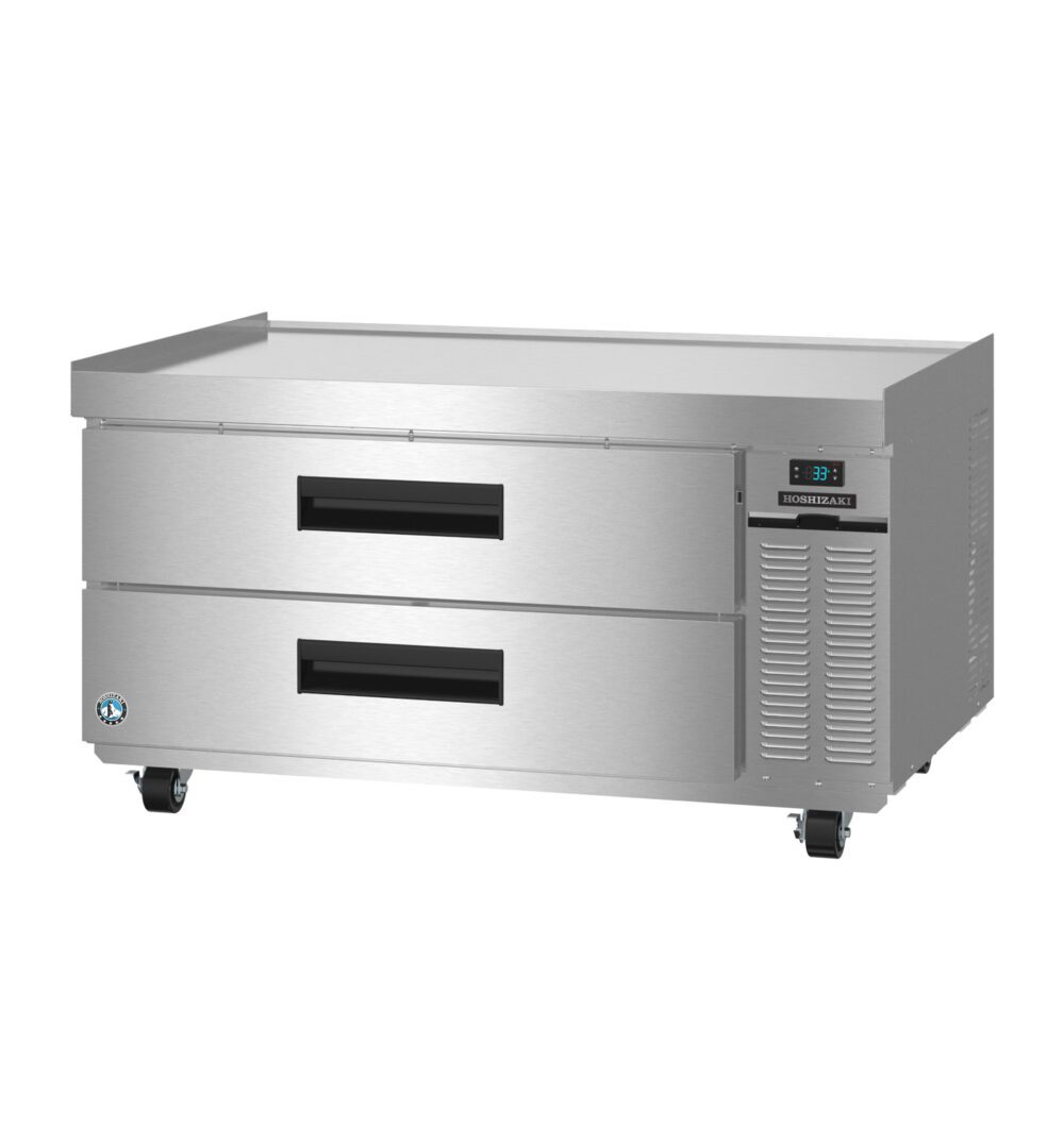 Hoshizaki CR49B 49" Stainless Steel Low-Profile Chef Base Refrigerator - Right Side Condenser