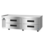 Hoshizaki CR72B-L 72" Stainless Steel Low-Profile Chef Base Refrigerator - Left Side Condenser