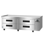 Hoshizaki CR72B 72" Stainless Steel Low-Profile Chef Base Refrigerator - Right Side Condenser