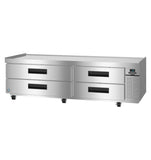 Hoshizaki CR85B 85" Stainless Steel Low-Profile Chef Base Refrigerator - Right Side Condenser