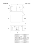 Hoshizaki DBW-130H original front, side and rear dimension, flange-leg and utility-connection drawing.