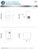 Hoshizaki DCM-300BAK original dimensional drawing with push-button controls, optional six-inch legs, hardwire junction box and separate bin and drip-tray drains