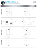Hoshizaki DCM-500BAK and DCM-500BWK original shared dimensional drawing with labeled air-cooled and water-cooled columns, optional legs and separate utility connections