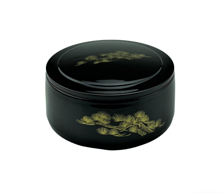 Lacquer Chirash Sushi Container w/Lid, 6-1/2"D*3-1/8"H