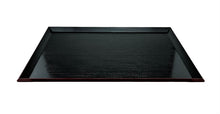 17¾″ × 13″ Black & Red Lacquer Rectangular Serving Tray
