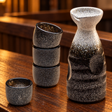 JX9-5 in a restaurant counter setting; complete bottle and four-cup set