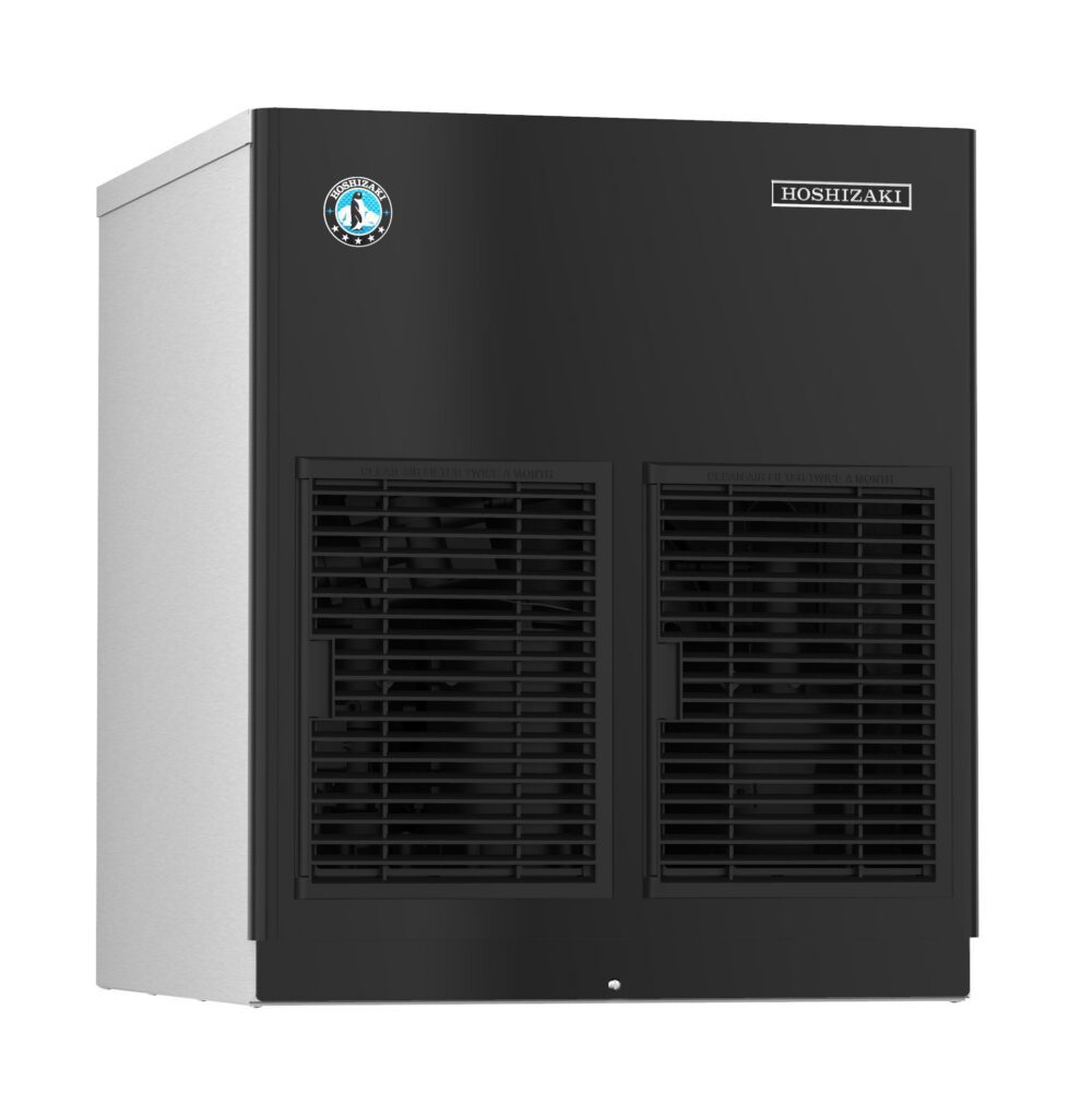 Hoshizaki F-1022MAK-CB 865 lb/Day Air-Cooled Small Cubelet Ice Machine - Black Front