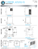 Hoshizaki F-2001 J-series shared water and remote head dimensional drawing with separately sold URC-22FZ condenser references