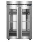 Hoshizaki F2A-FGEN 52" Stainless Steel Narrow Two-Section Glass-Door Reach-In Freezer