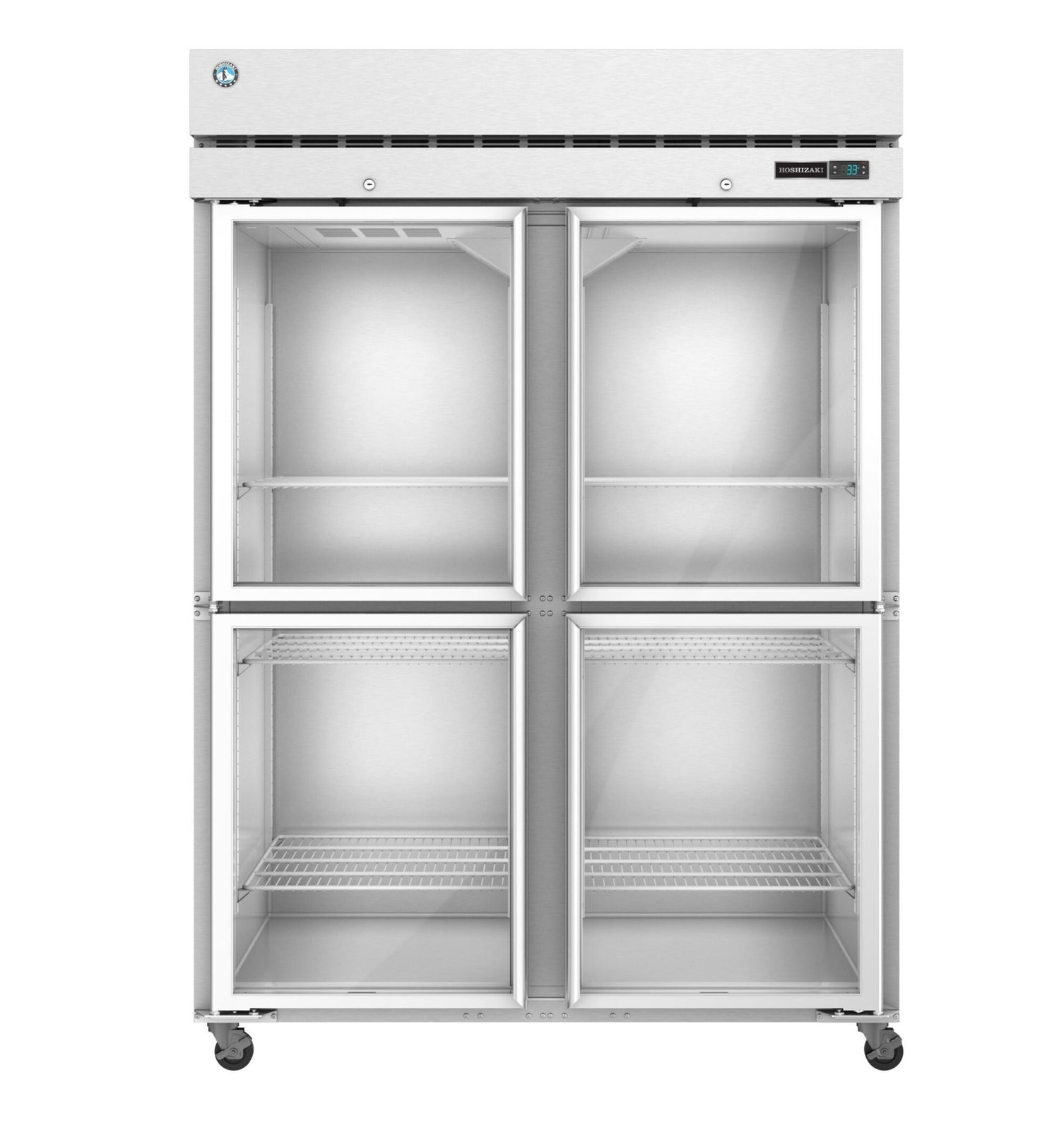 Hoshizaki F2A-HG 50.37 cu ft 2-Section Half Glass Door Reach-In Freezer