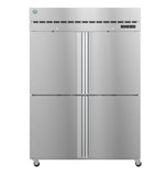 Hoshizaki F2A-HS 50.37 cu ft 2-Section Half Stainless Steel Door Reach-In Freezer